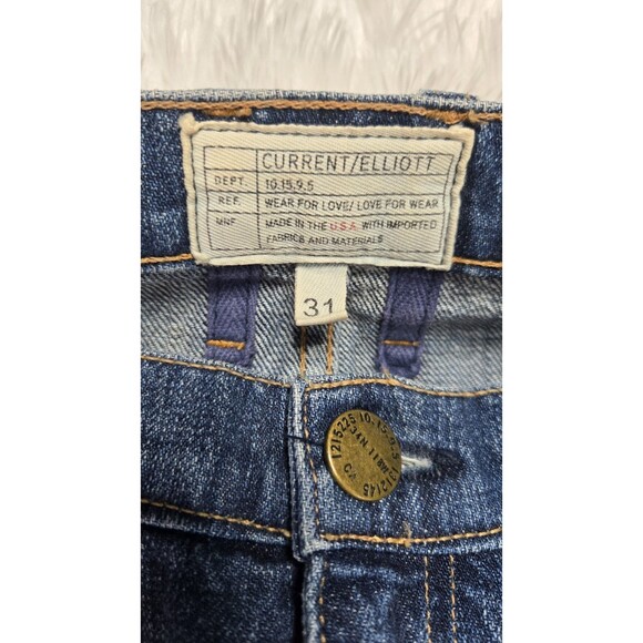 Current Elliott Loved Destroy Pearls The Fling Boyfriend Crop Jeans Size 31x28 - Picture 7 of 14